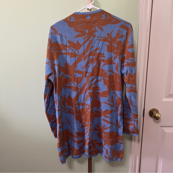 Soft Surroundings cardigan blue terra cotta large - Picture 6 of 6